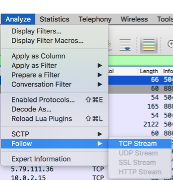 Wireshark Analyse TCP Stream