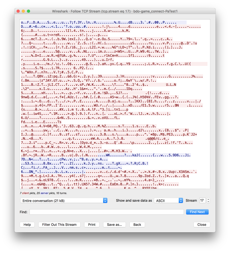 Wireshark Analyse TCP Stream